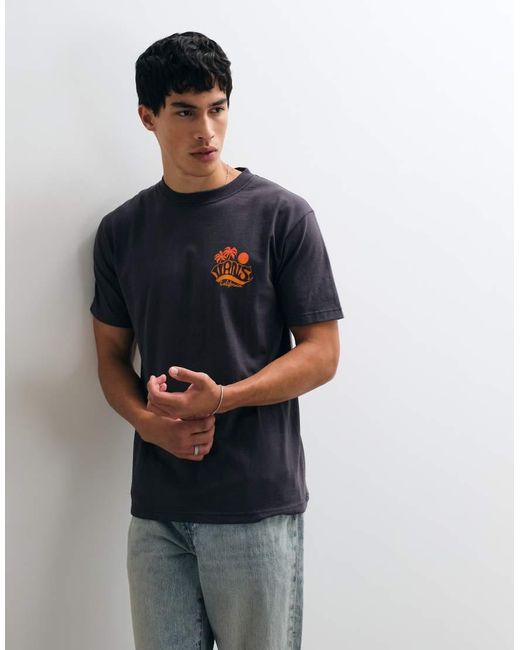 Vans Gray Sea Level Backprint T-Shirt for men