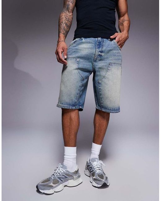 Pantaloncini di Good For Nothing in Blue da Uomo