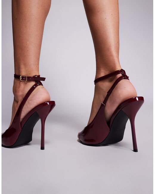 Simmi london wide fit- theodosia - sandales à talon haut et brides - bordeaux SIMMI en coloris Pink
