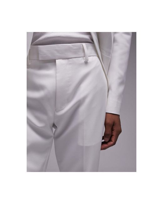 Topman Gray Slim Tux Suit Trousers for men