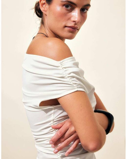 NA-KD Gray Draped Top