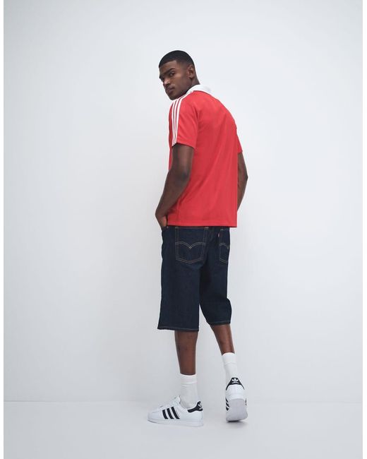 Levi's Red 470 Baggy Denim Shorts for men