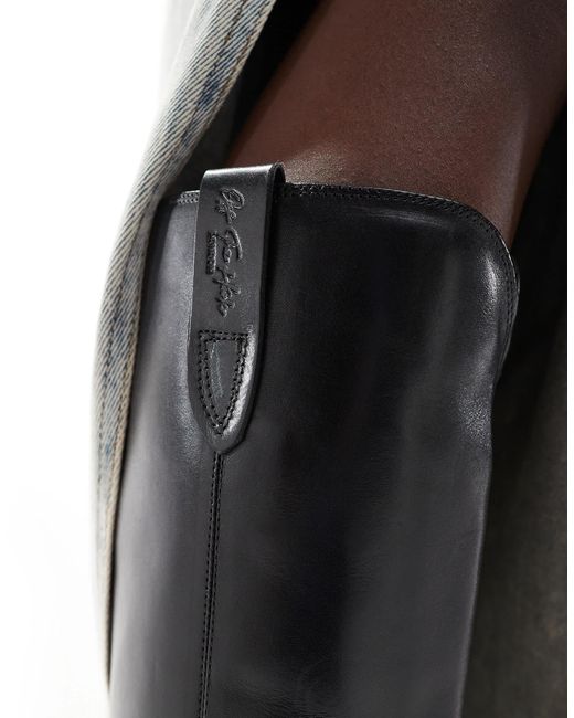 OFF THE HOOK White – acton – kniehohe leder-bikerstiefel
