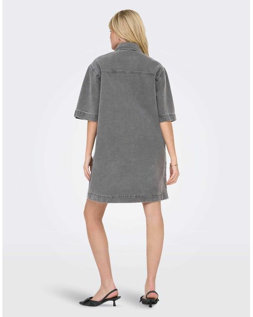 Robe en jean - moyen ONLY en coloris Gray