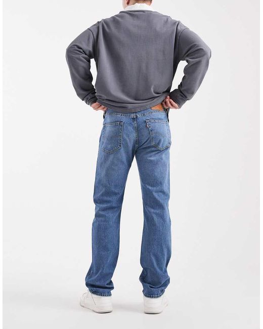 Levi's Blue 501 Original Straight Jeans for men