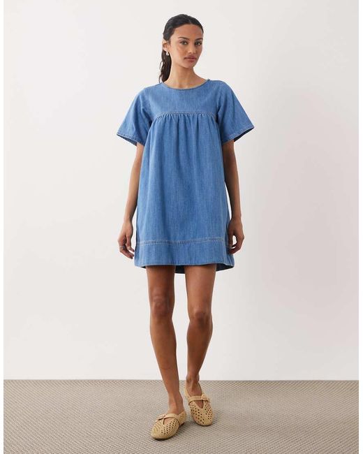 ASOS Blue Babydoll Mini Dress