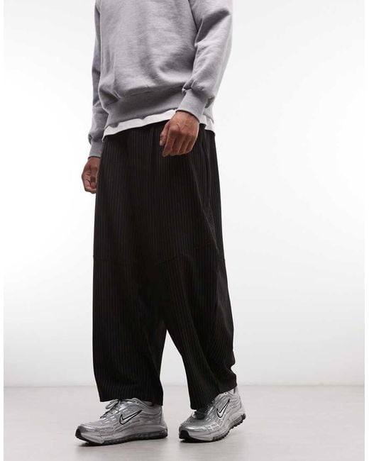 Collusion Gray Tailored Pull On Balloon Trouser for men