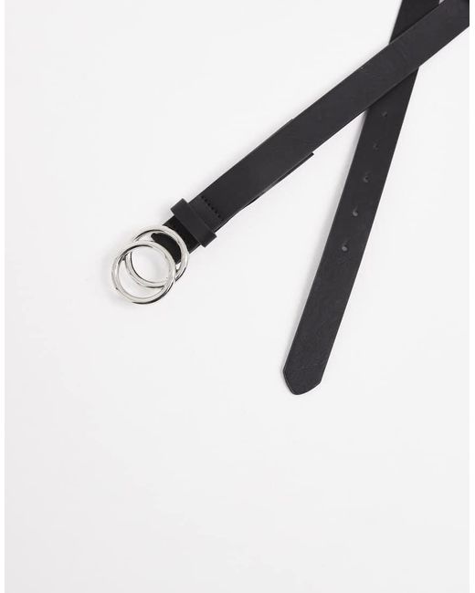 ONLY Natural Faux Leather Jeans Belt With-Tone Buckle
