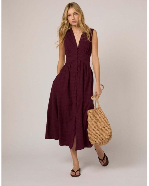 Nobody's Child Purple Sleeveless Starlight Midi Dress