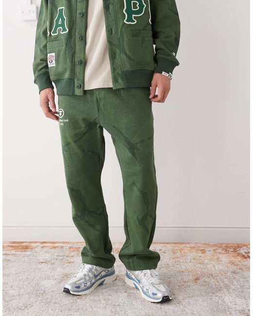 Aape By A Bathing Ape Green Aape By A Bathing Ape Loose Fit joggers for men