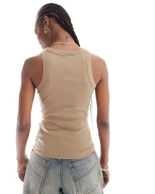 Weekday Natural Rib Fitted Tank Top