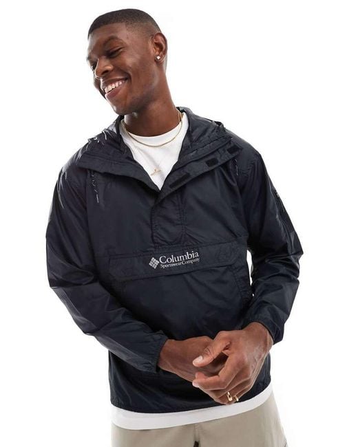 Cortavientos Negros Challenger Ii De Columbia de hombre de color Blue