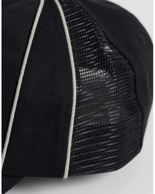 Xlarge Black Head Hybrid Six Panel Baseball Cap for men