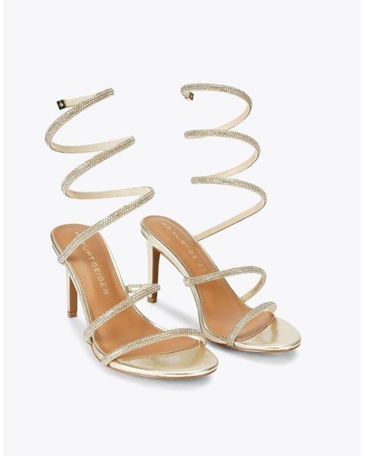 KG by Kurt Geiger White Athena Heeled Sandals