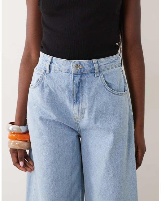 Miss Selfridge Blue Barrel Leg Jean