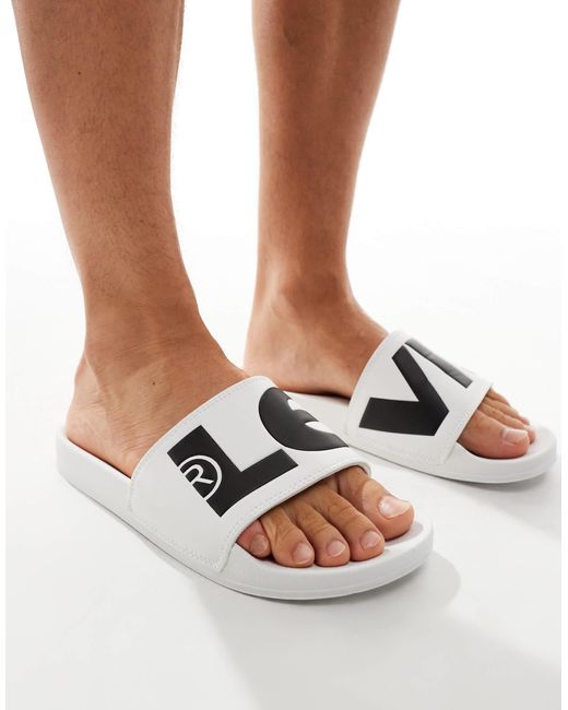 Levi's White Slider With Large Logo for men