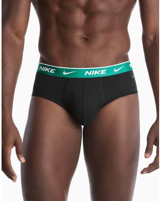 Nike Blue Essential Cotton 3 Pack Briefs for men