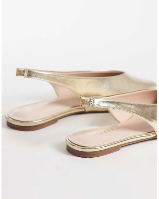 Raid Natural Piella Slingback Flat Shoes