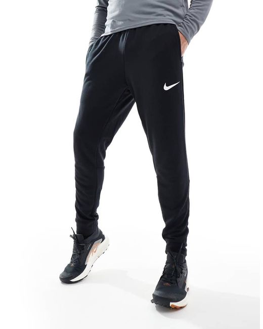 Nike Black Dri-fit Tapered Fleece joggers for men