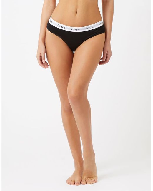 French Connection White 7 Pack Cotton Fcuk Ladies Thongs