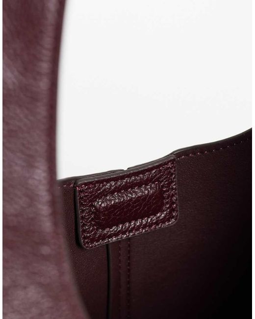 Mango Purple Structured Tote Bag