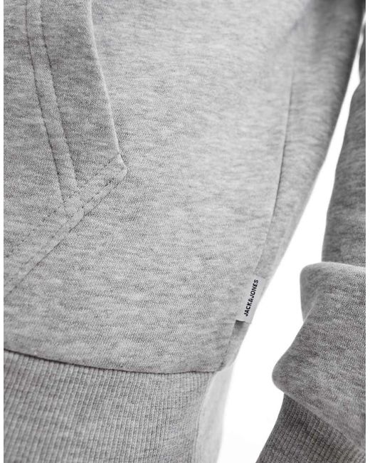 Jack & Jones Gray Oversized Hoodie for men