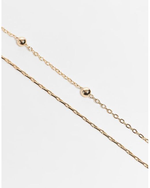 ASOS Natural Pack Of 2 Belly Chains