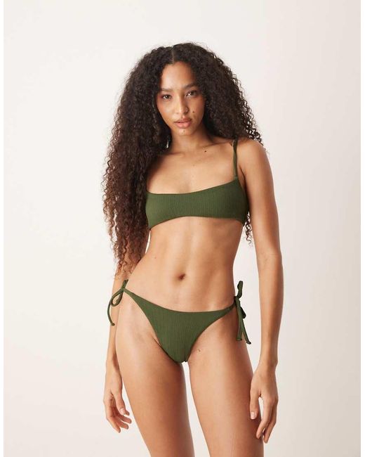 Free Society Green Bralet Bikini Top