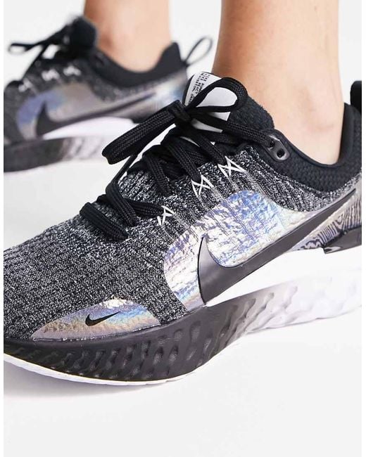 Nike React Infinity Run Fly Knit Trainers in Black Lyst UK
