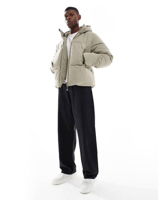 ASOS Natural Puffer Jacket for men