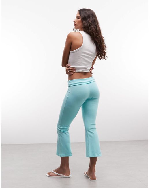 Collusion Blue Flared Capri Leggings