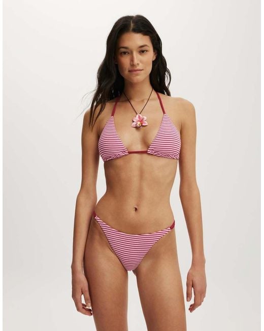 Cotton On Red String Triangle Bikini Top