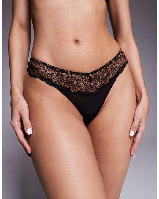 Ann Summers Black Sexy Lace Thong