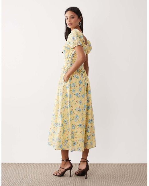Nobody's Child Natural Ariel Milk Maid Midi Dress