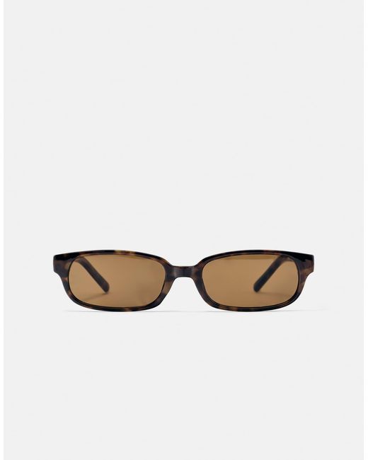 Pull&Bear Yellow Rechteckige sonnenbrille