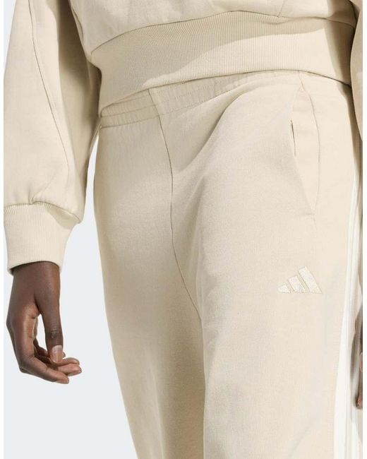 Adidas Originals Natural Adidas Kit 3-Stripes Wide Pant