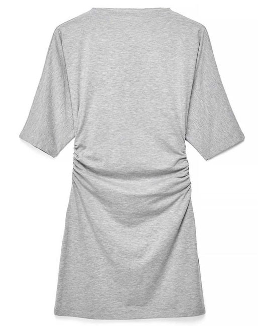 NA-KD Gray Soft Cotton Mini Jersey Dress
