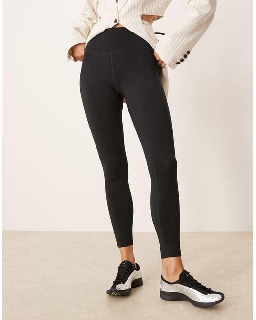 Nike Black Nike One Training Dri-fit Gym Life Swoosh High Waisted leggings