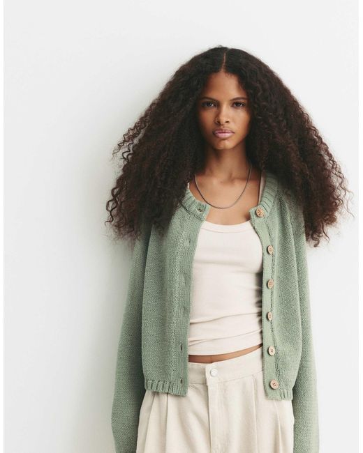 Pull&Bear Green – strickjacke