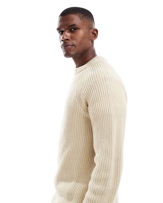 New Look – strickpullover in Natural für Herren