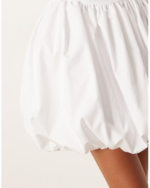 Collective The Label White Puffball Halterneck Mini Dress