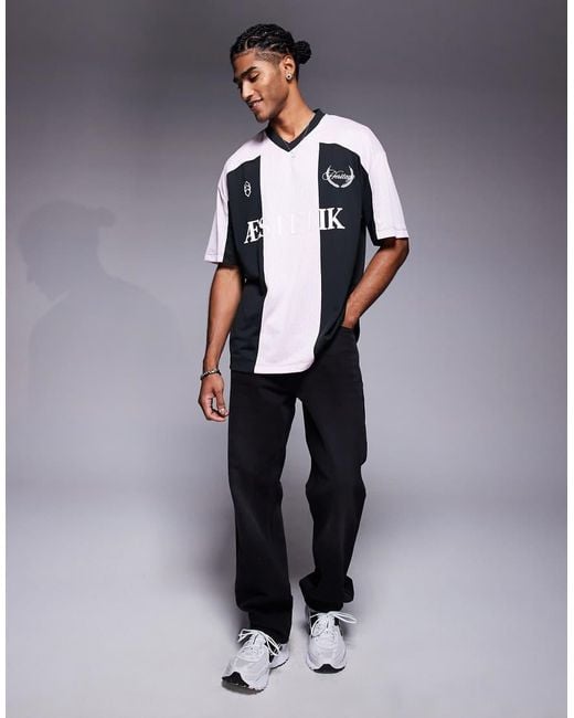 River Island Gray Football T-Shirt for men