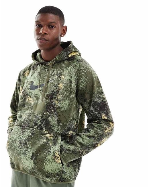 Nike Green Camo Print Hoodie for men