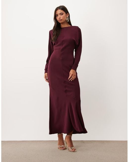 ASOS Red Batwing Maxi Dress With Cowl Back