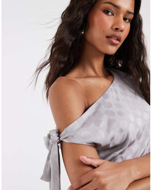 Motel Black Sardian Chiffon Off Shoulder Maxi Dress