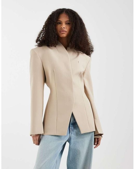 ASOS Blue High Wrap Blazer