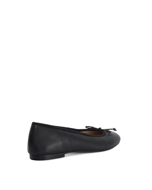 Dune Black Helenne Suede Ballet Flats