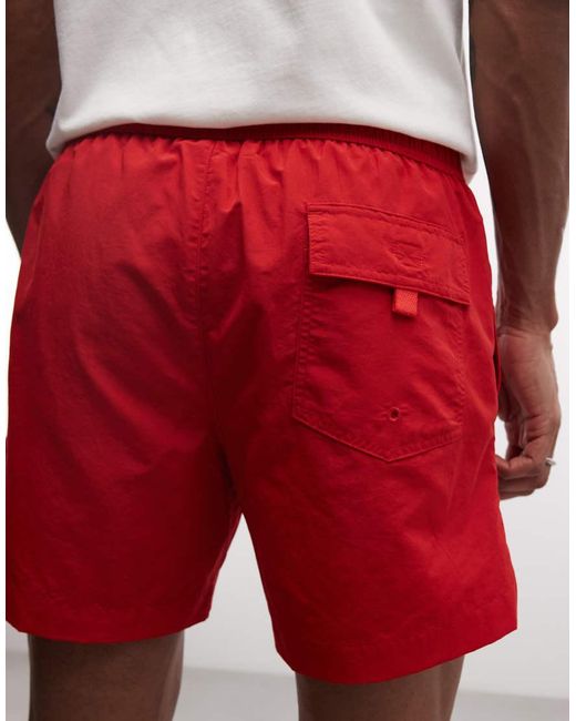 Champion Red Swim Shorts for men