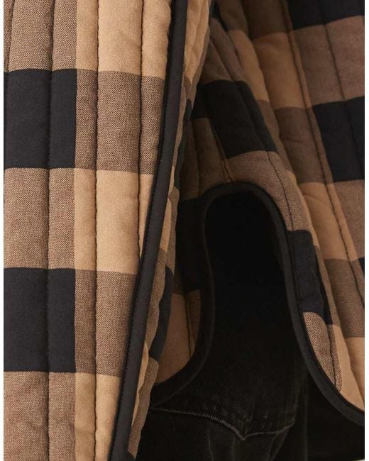 ASOS Brown Cropped Quilted Jacket