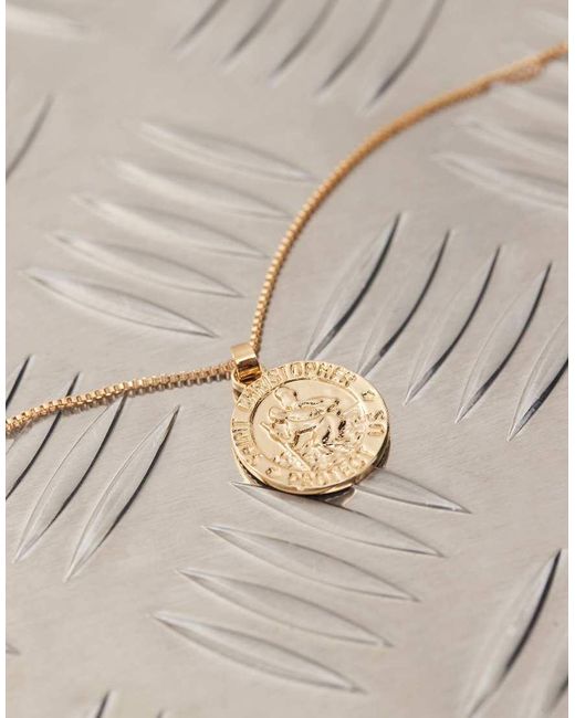 FADED FUTURE Ketting Met St Christoffel-Munthangertje in het White voor heren